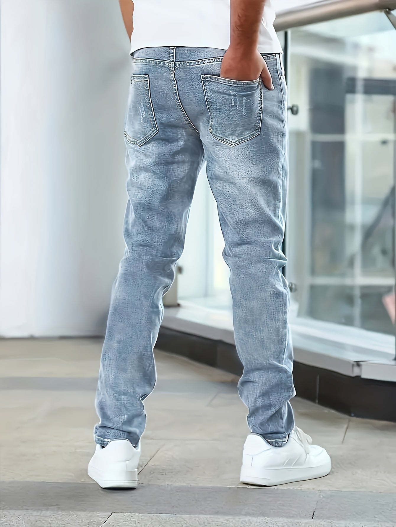 Heren slim-fit jeans met stretch