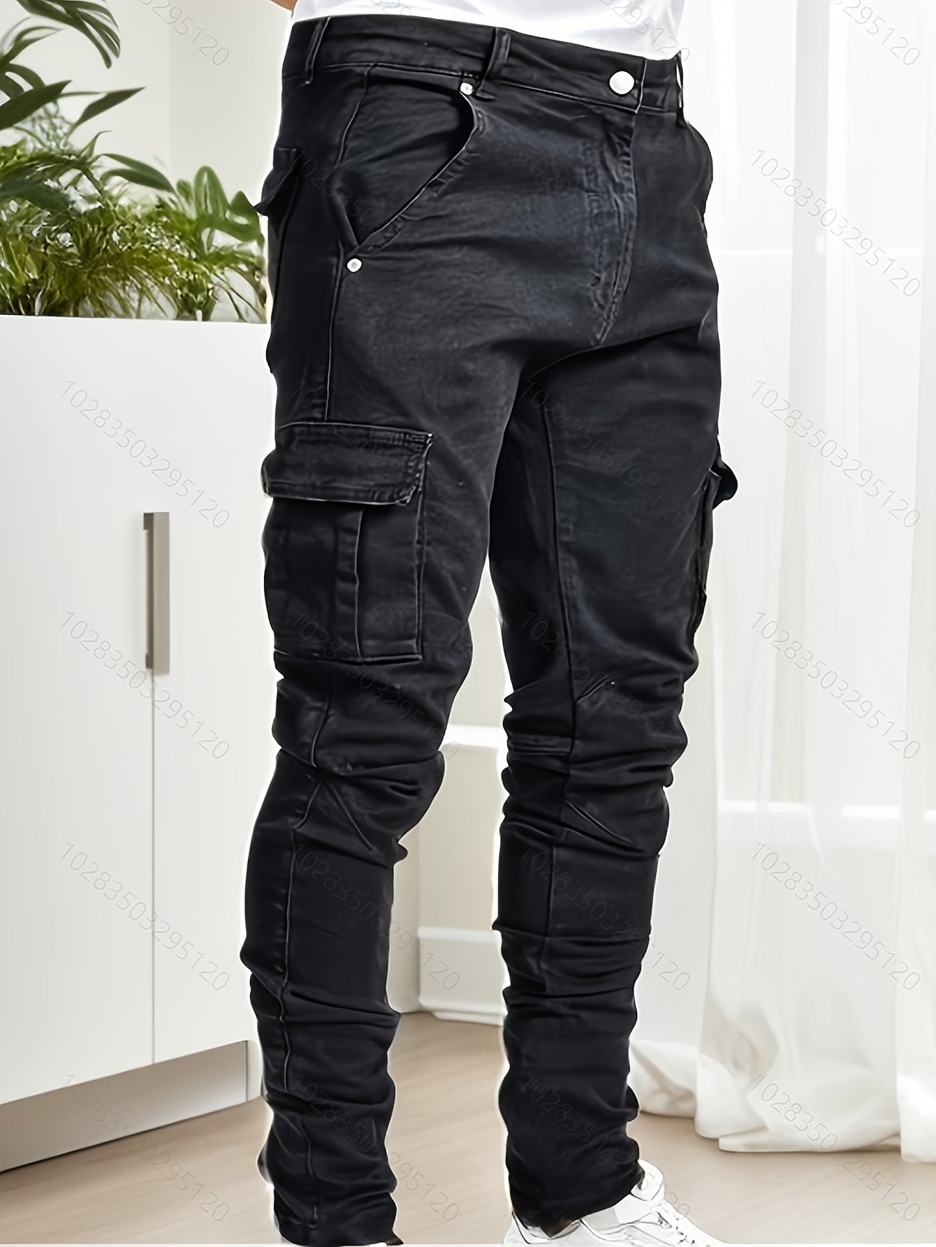 Heren cargo denim jeans met stretch