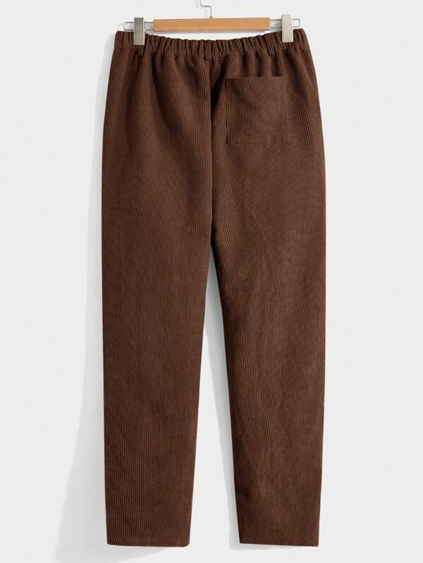 Heren slim-fit corduroy broek