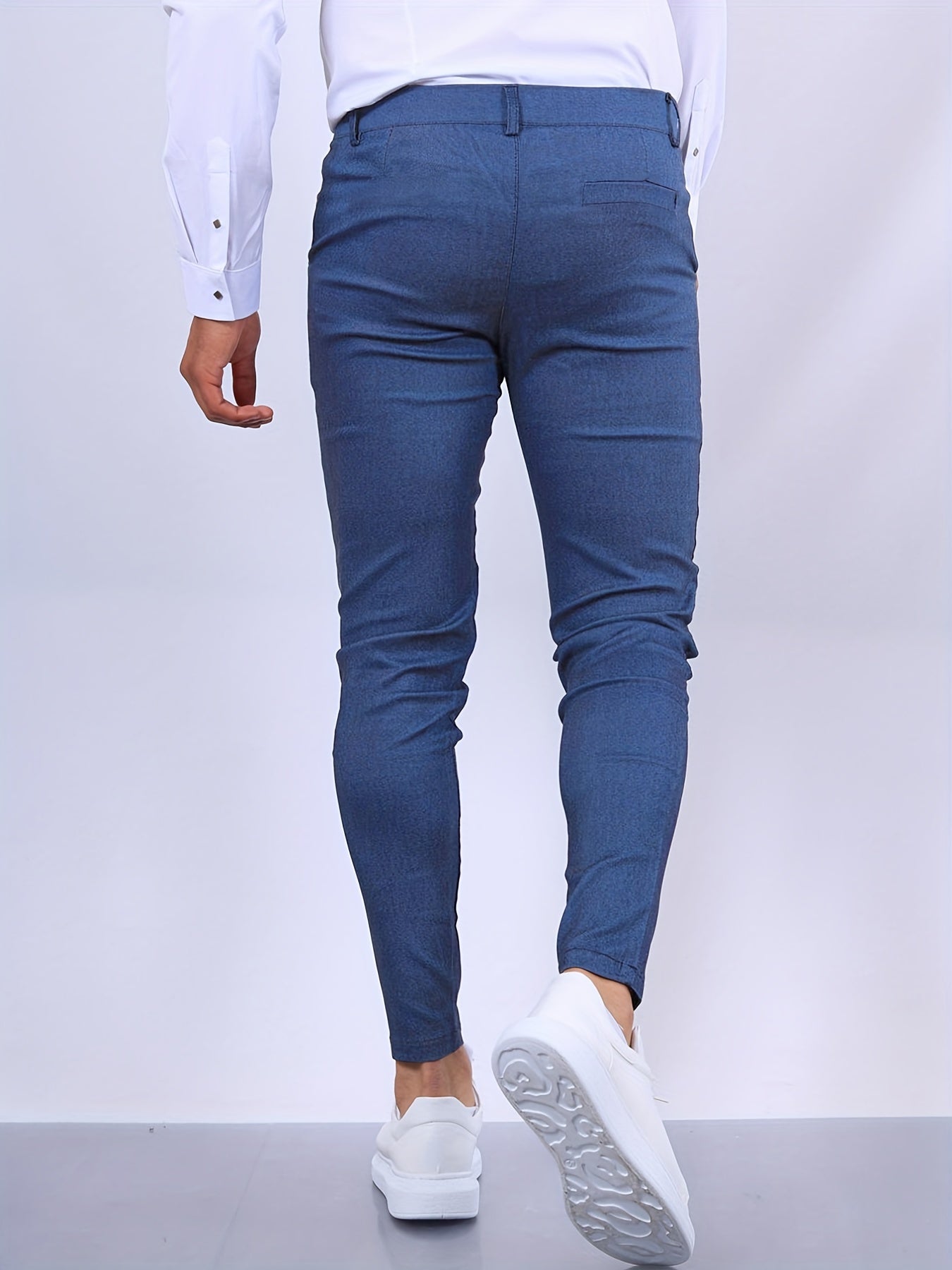 Heren slim fit chino stretch broek