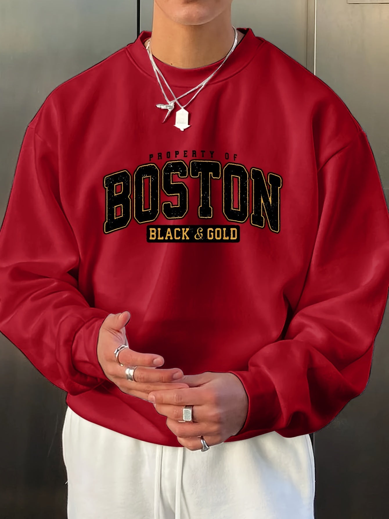 Heren boston oversized trui