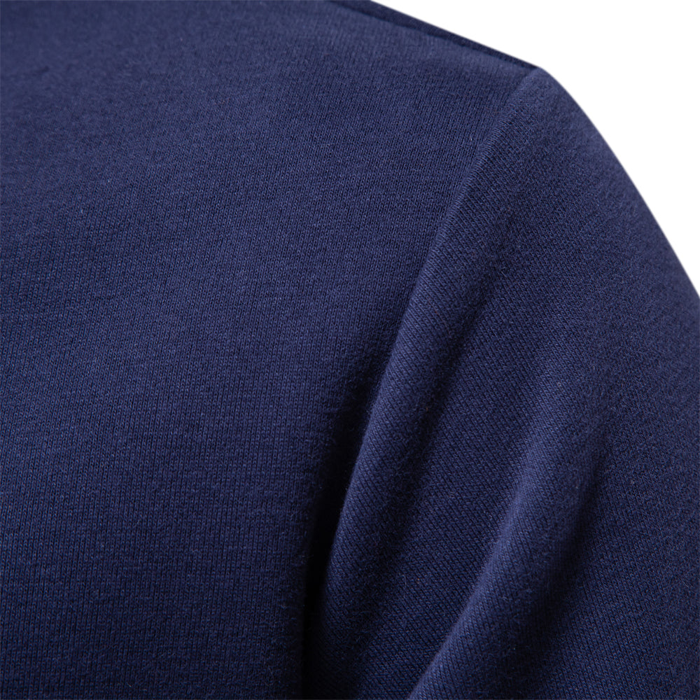 Heren polo pullover met lange mouwen