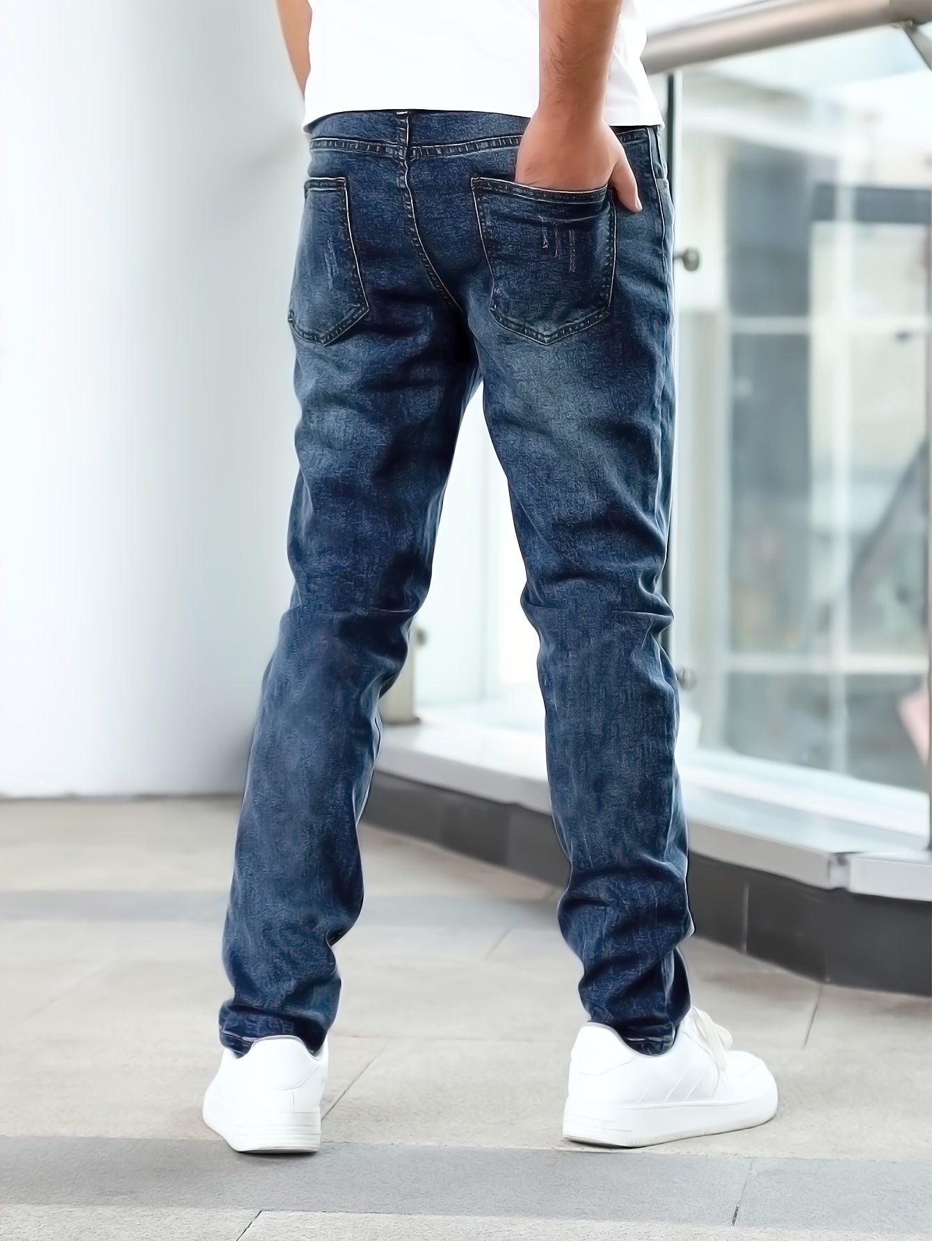 Heren slim-fit jeans met stretch