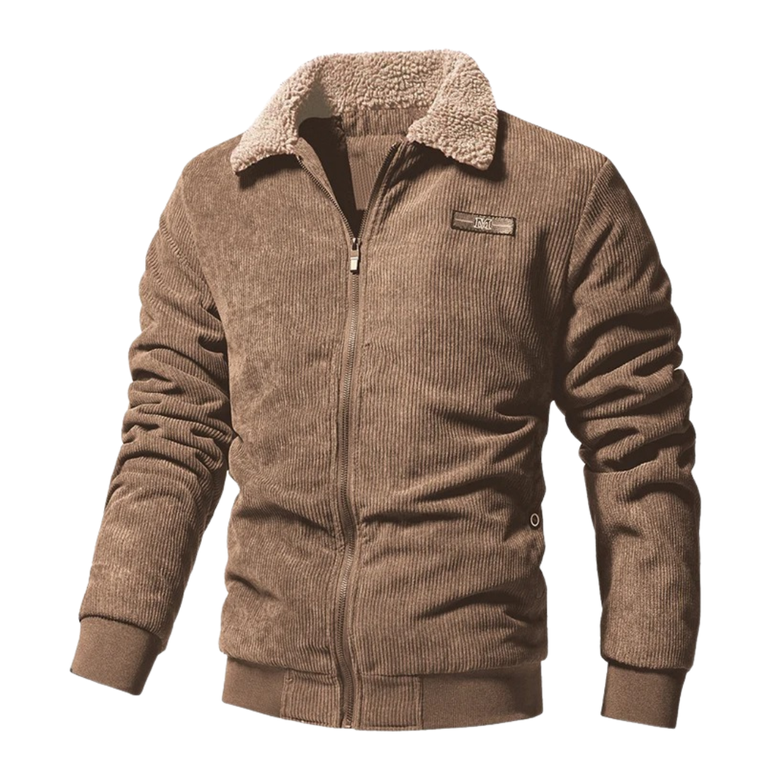 Heren Warm corduroy fleecejack