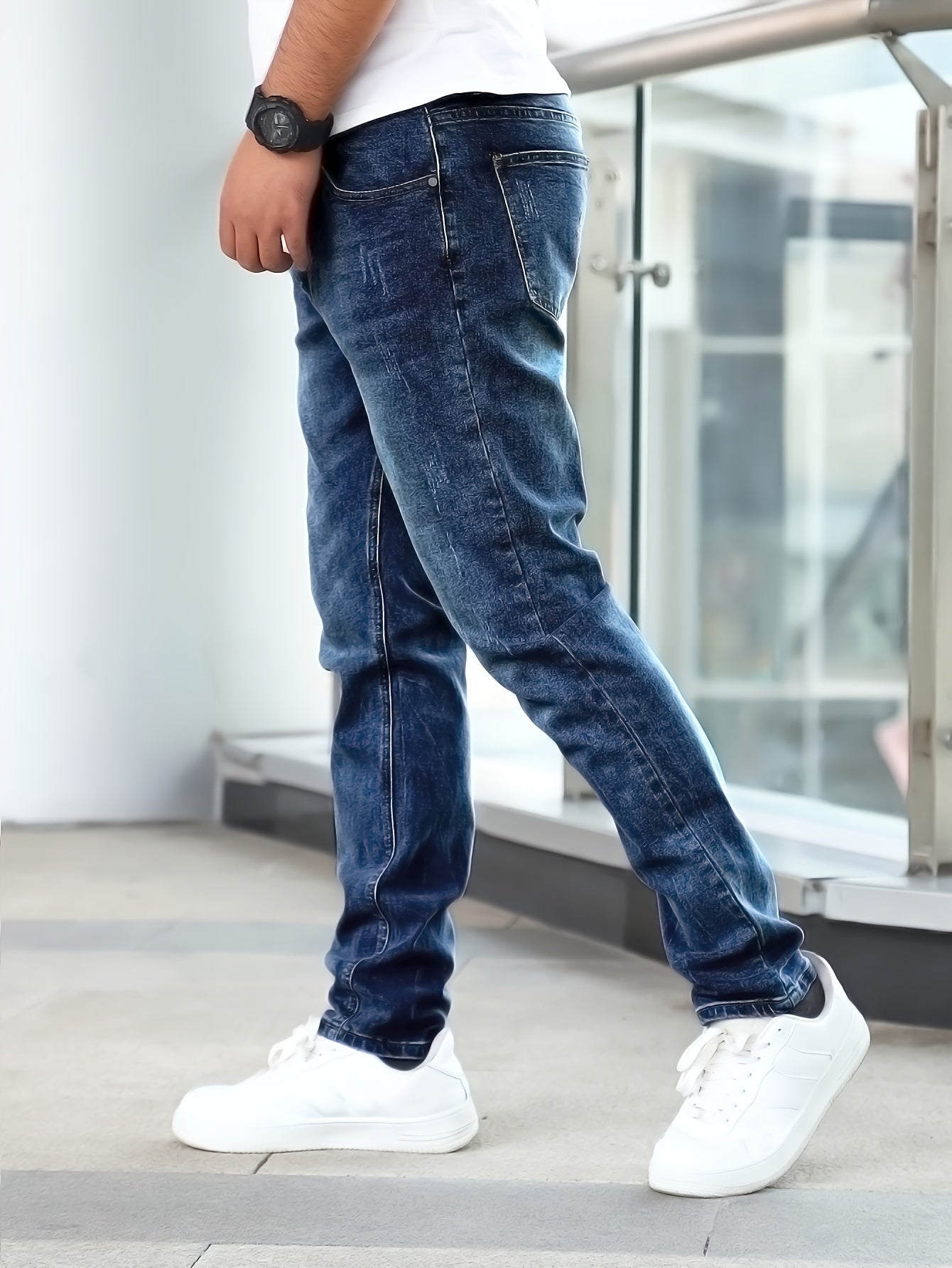 Heren slim-fit jeans met stretch