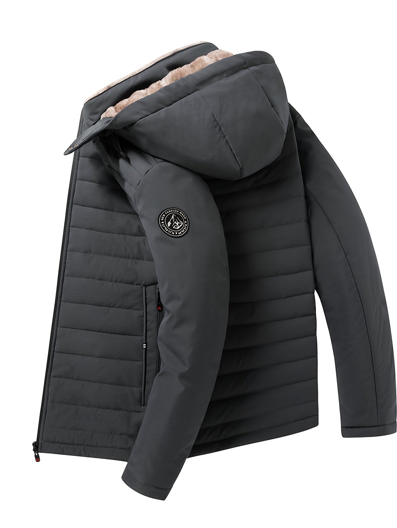 Heren winterjas met warme fleece binnenvoering