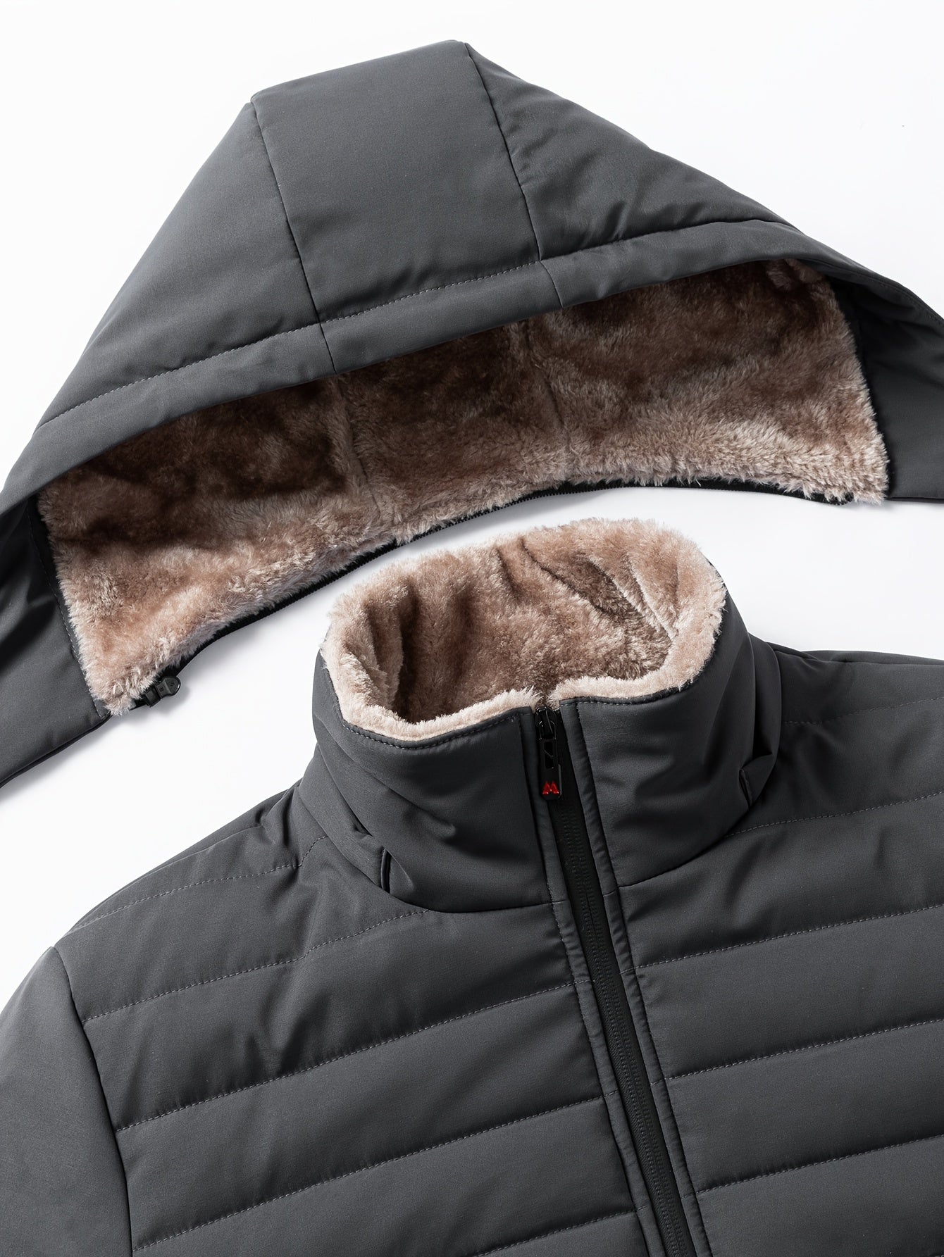 Heren winterjas met warme fleece binnenvoering