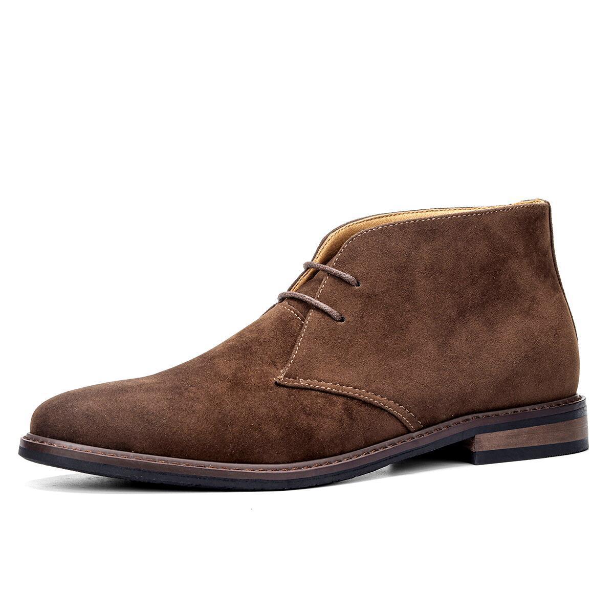 Heren hightop suede veterschoenen