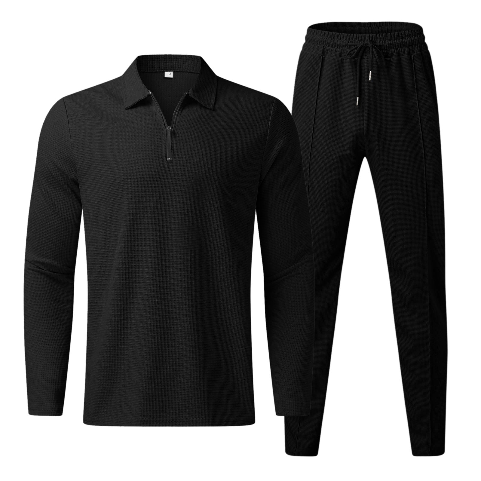 Heren tweedelige set met half-zip trui