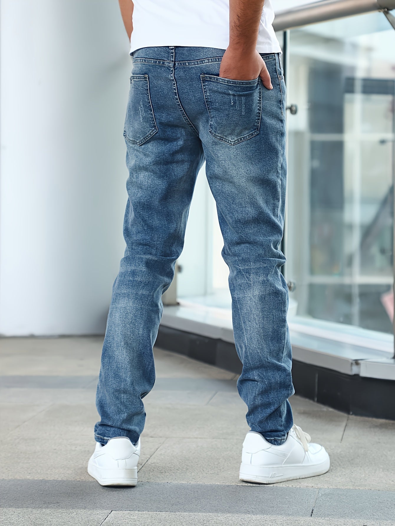 Heren slim-fit jeans met stretch