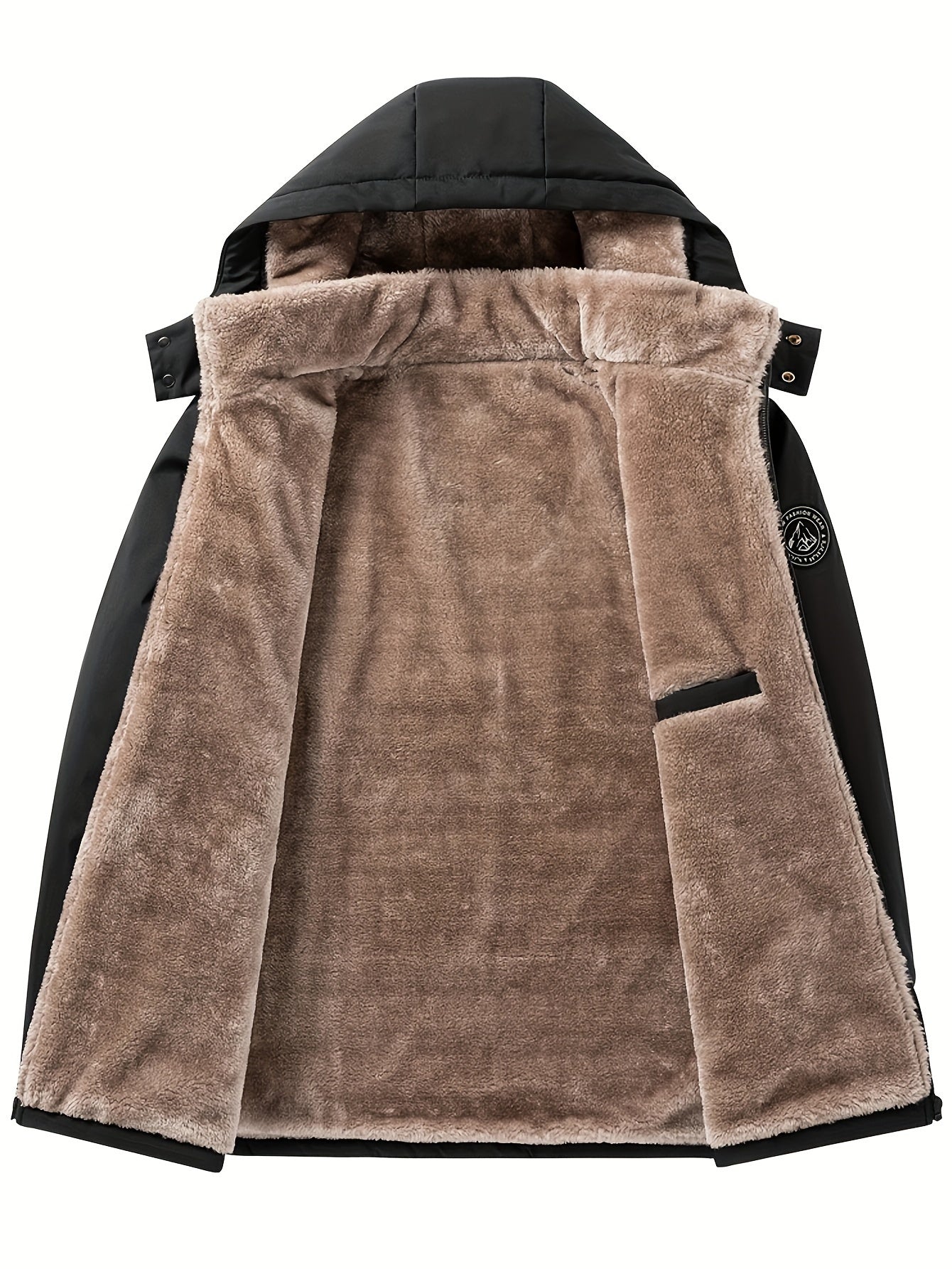 Heren winterjas met warme fleece binnenvoering