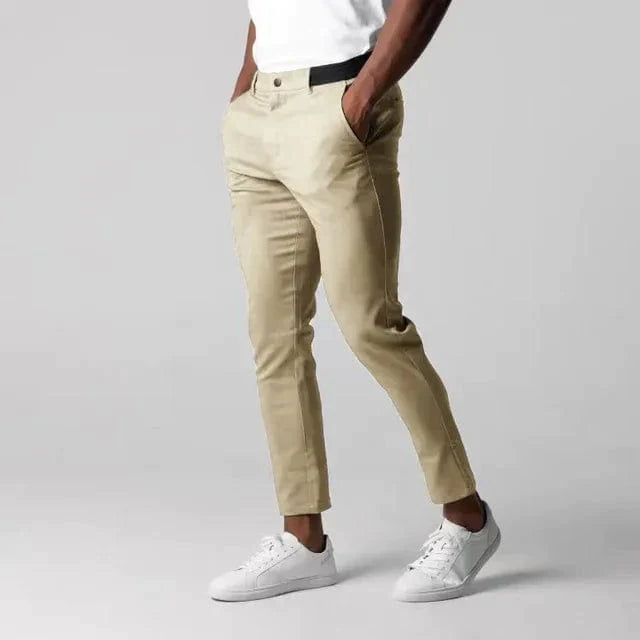 Heren stretch chino broek