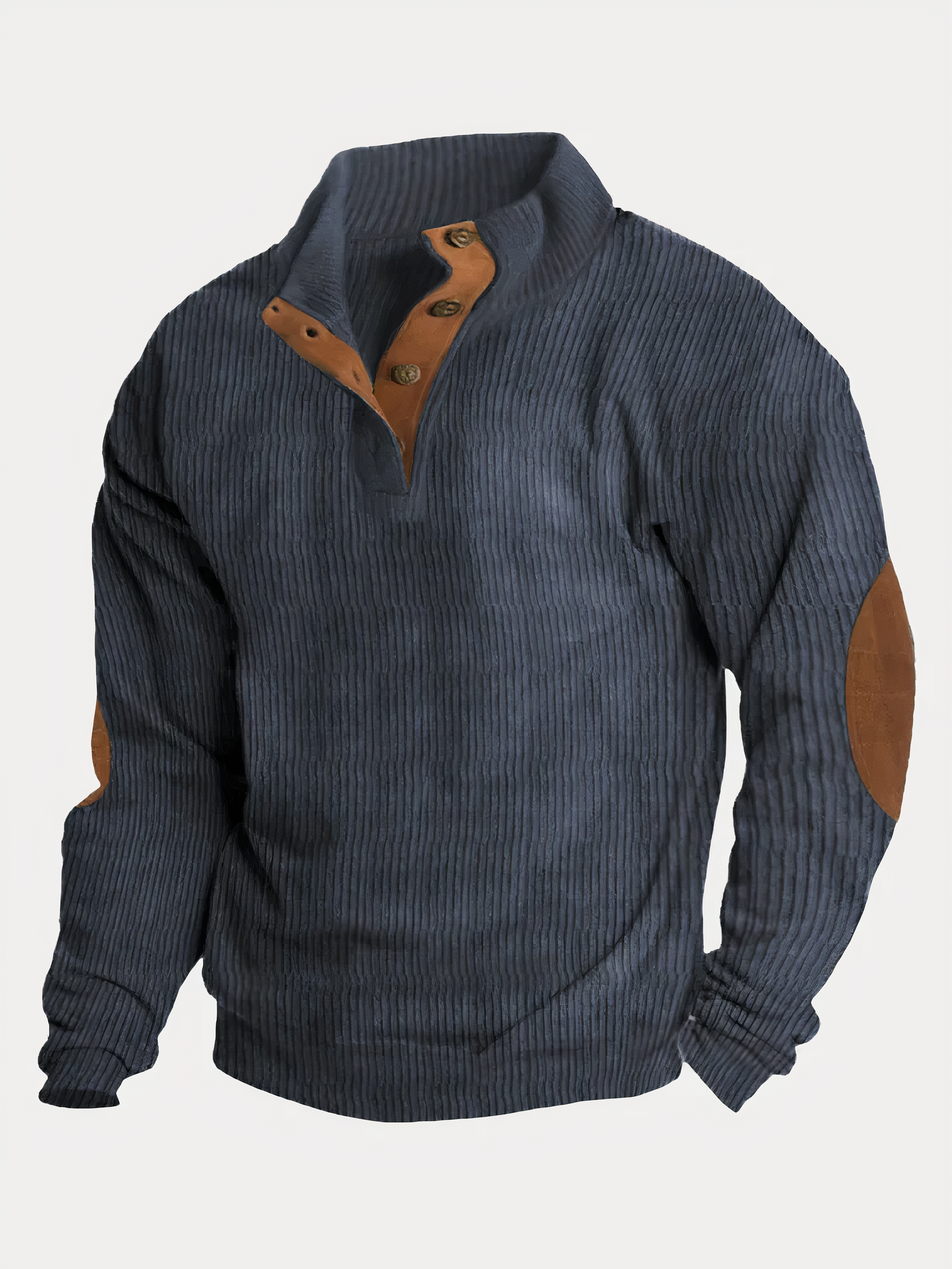 Heren half-zip corduroy trui