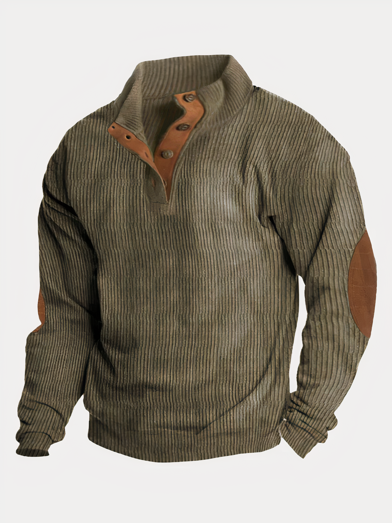 Heren half-zip corduroy trui