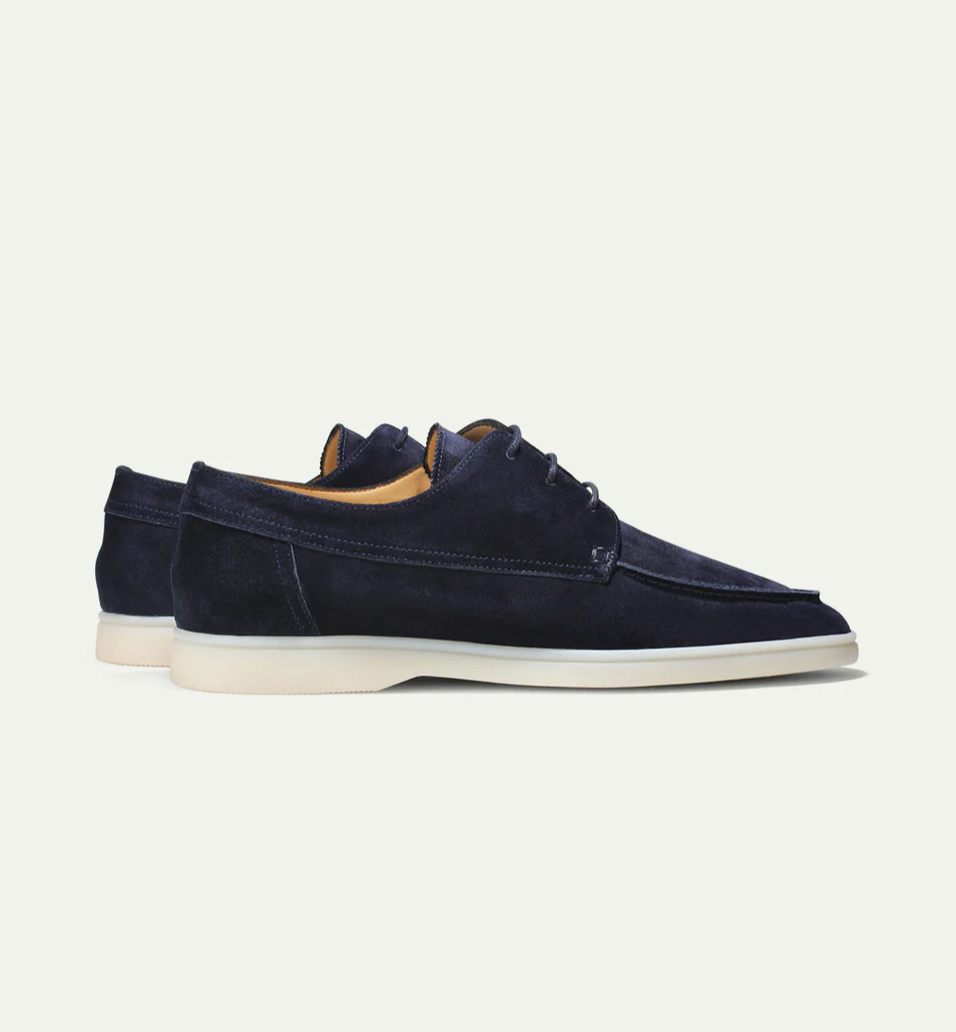 Heren suede loafers met veters