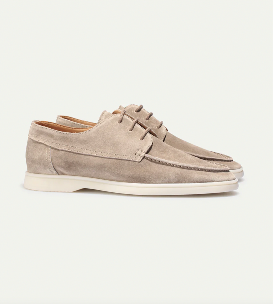 Heren suede loafers met veters