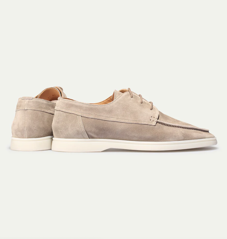 Heren suede loafers met veters