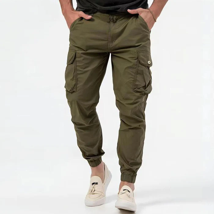 Heren woven cargo broek