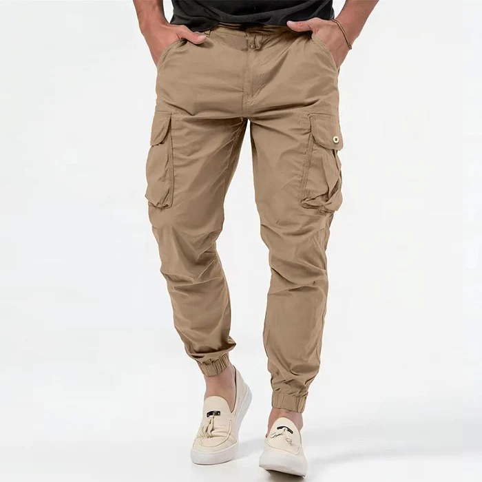 Heren woven cargo broek