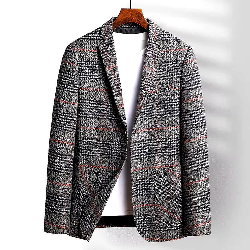 Heren kasjmier wollen blazer