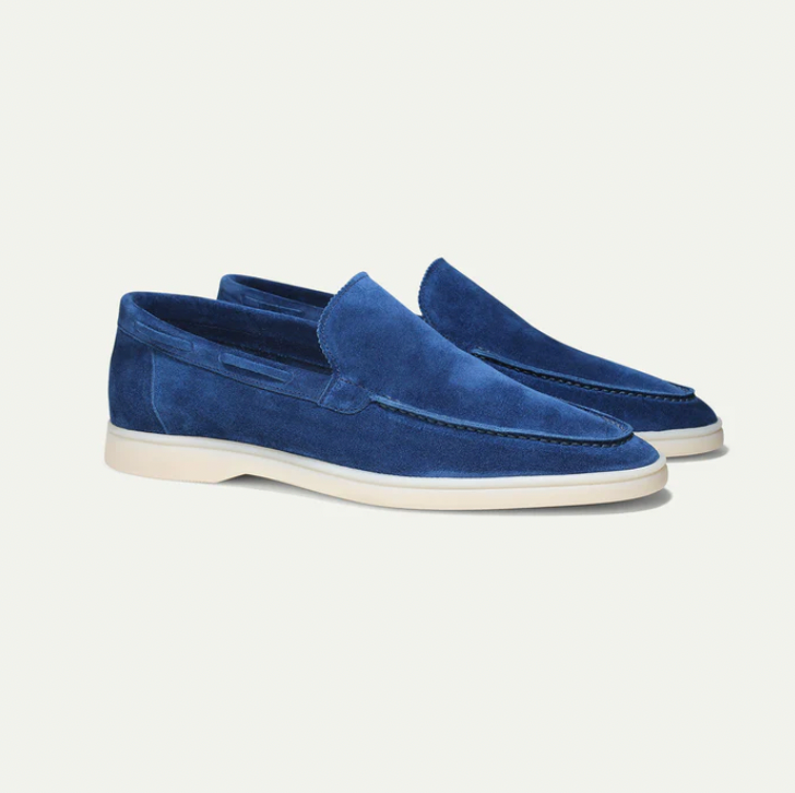 Heren suede loafers