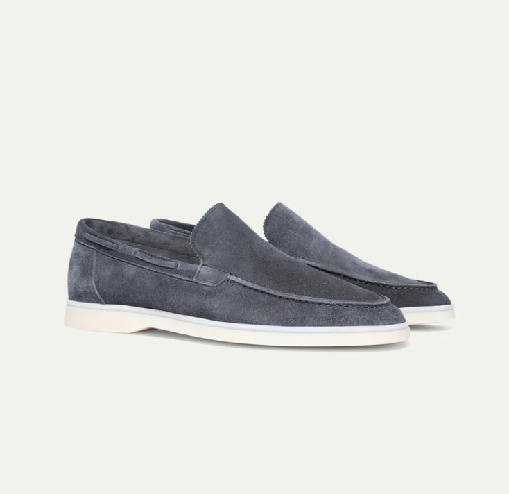 Heren suede loafers