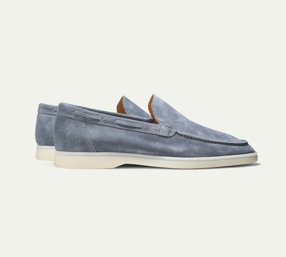 Heren suede loafers