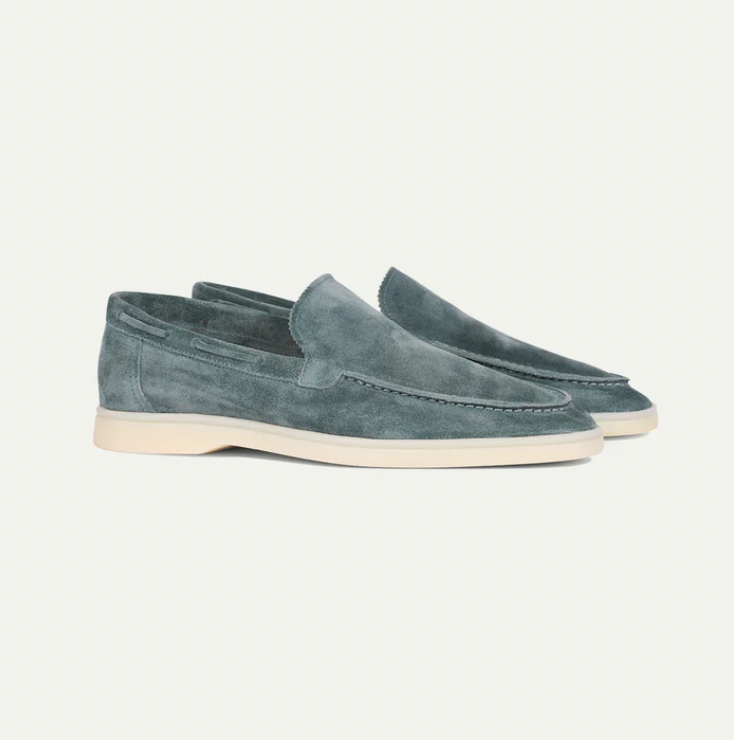 Heren suede loafers