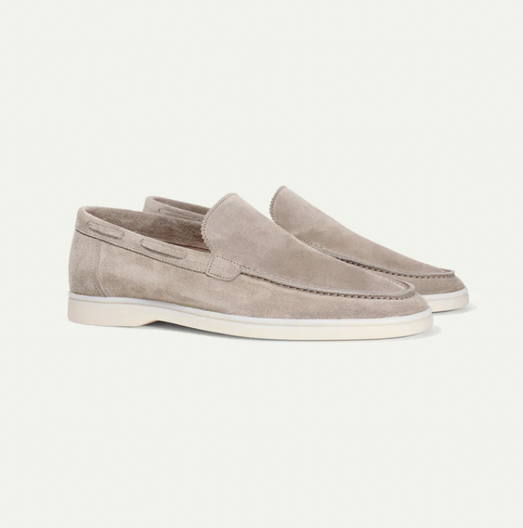 Heren suede loafers