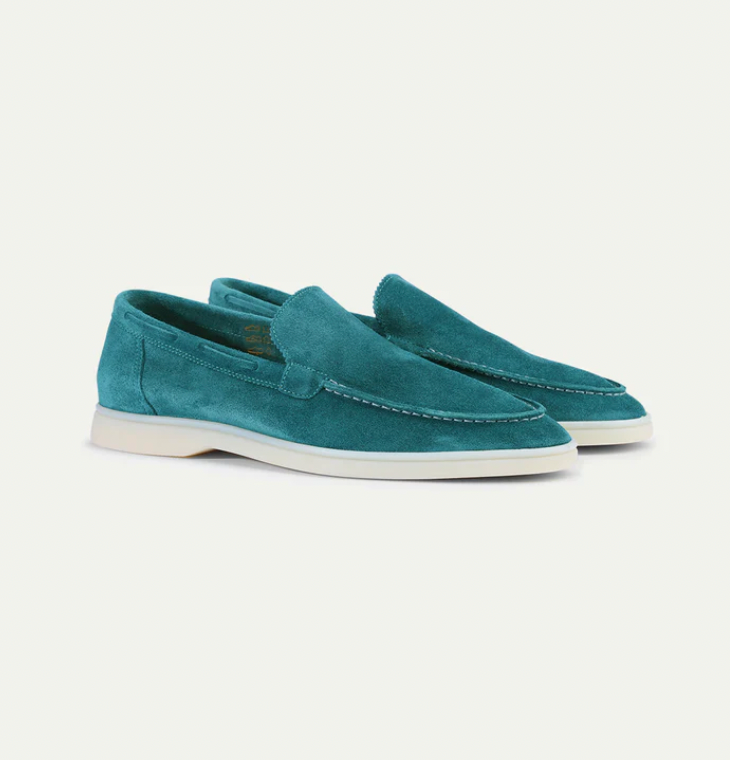 Heren suede loafers