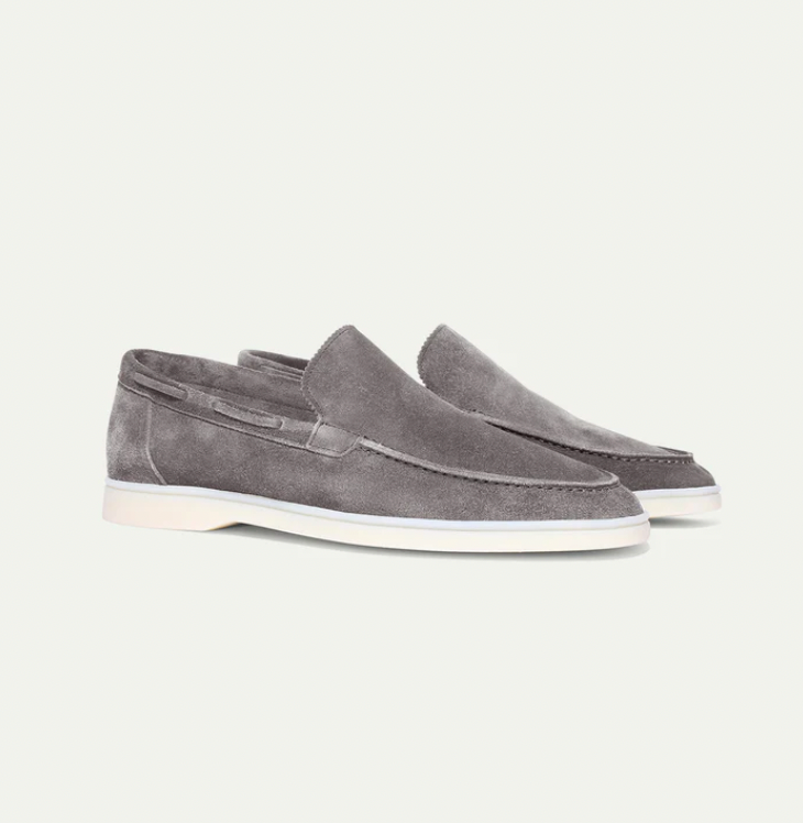 Heren suede loafers