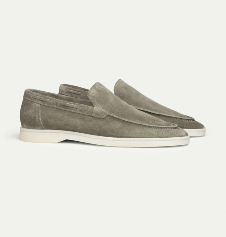 Heren suede loafers