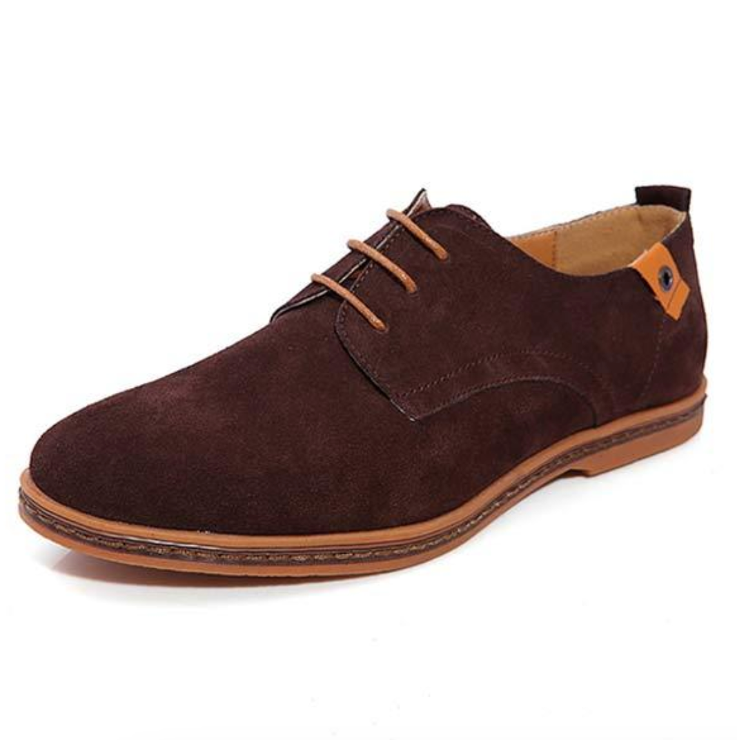 Heren kostuum veterschoenen van suede