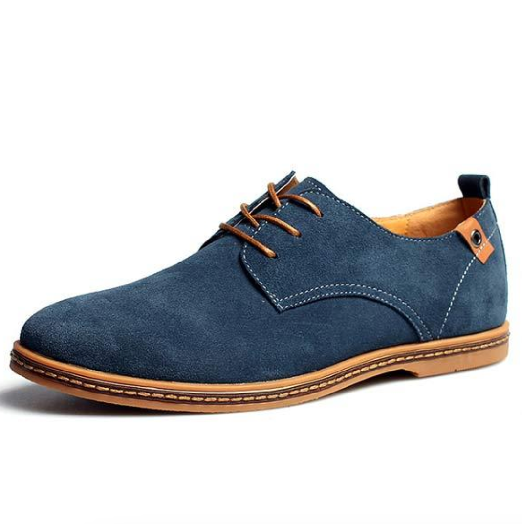 Heren kostuum veterschoenen van suede