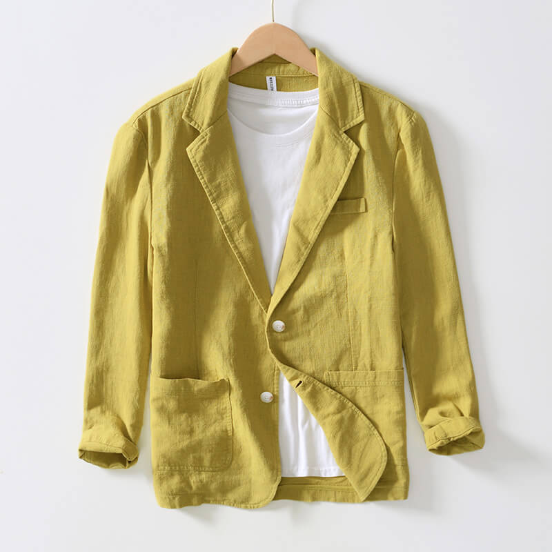 Heren linnen blazer