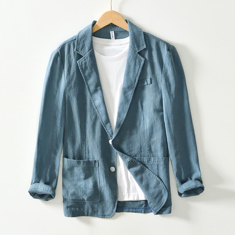 Heren linnen blazer