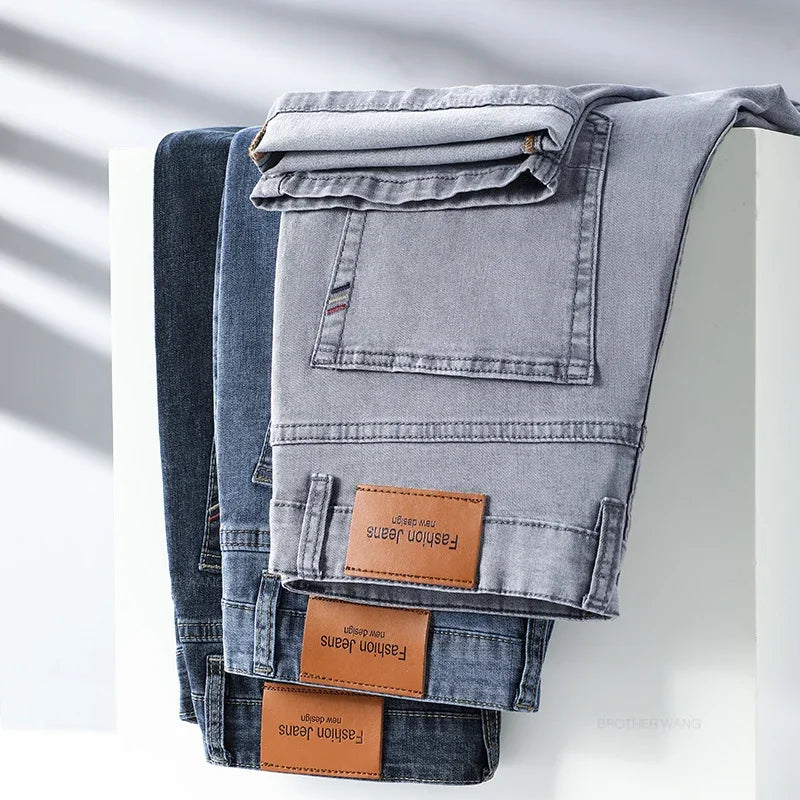 Heren slim fit denim spijkerbroek