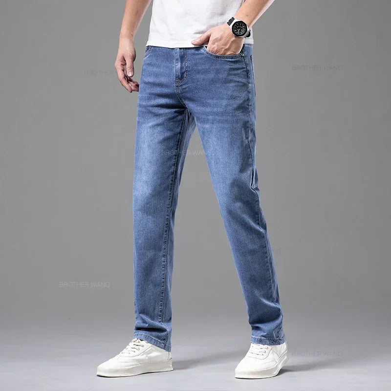 Heren slim fit denim spijkerbroek