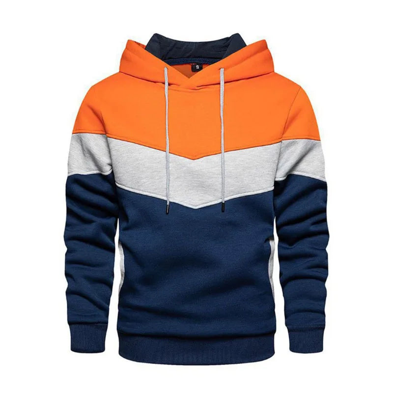 Heren stijlvolle driekleurige hoodie