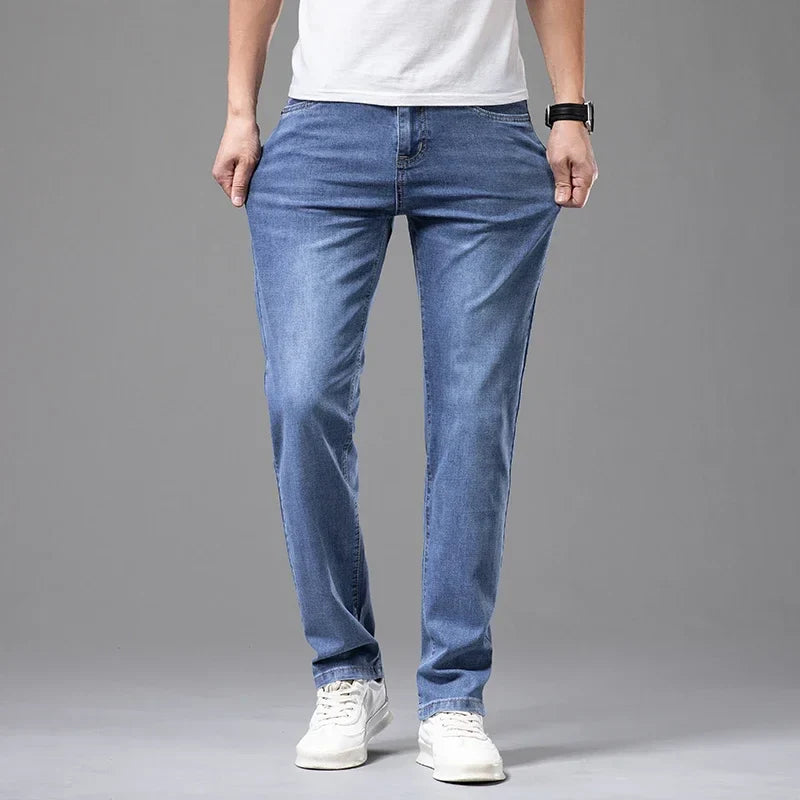 Heren slim fit denim spijkerbroek