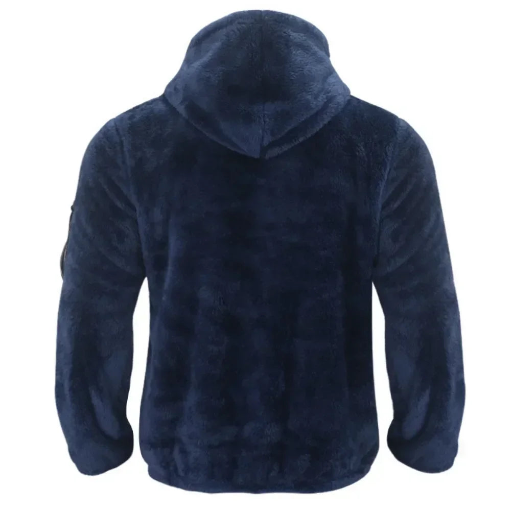 Heren warme fleece winterjas