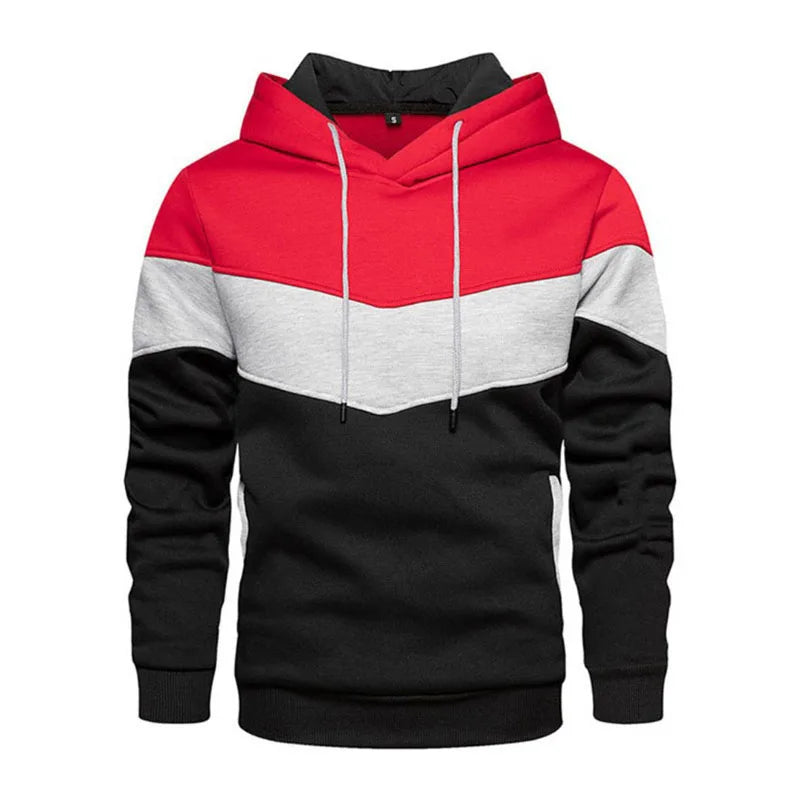 Heren stijlvolle driekleurige hoodie