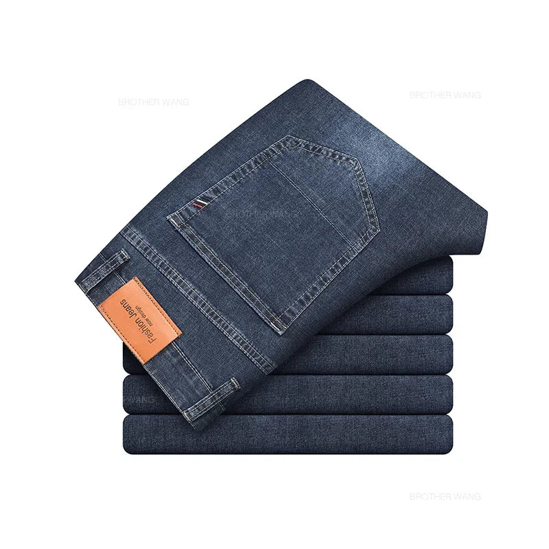 Heren slim fit denim spijkerbroek