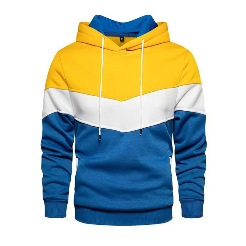 Heren stijlvolle driekleurige hoodie