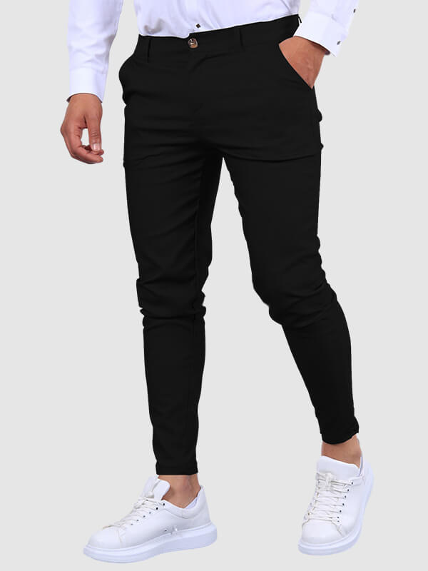 Heren skinny stretch chinobroek