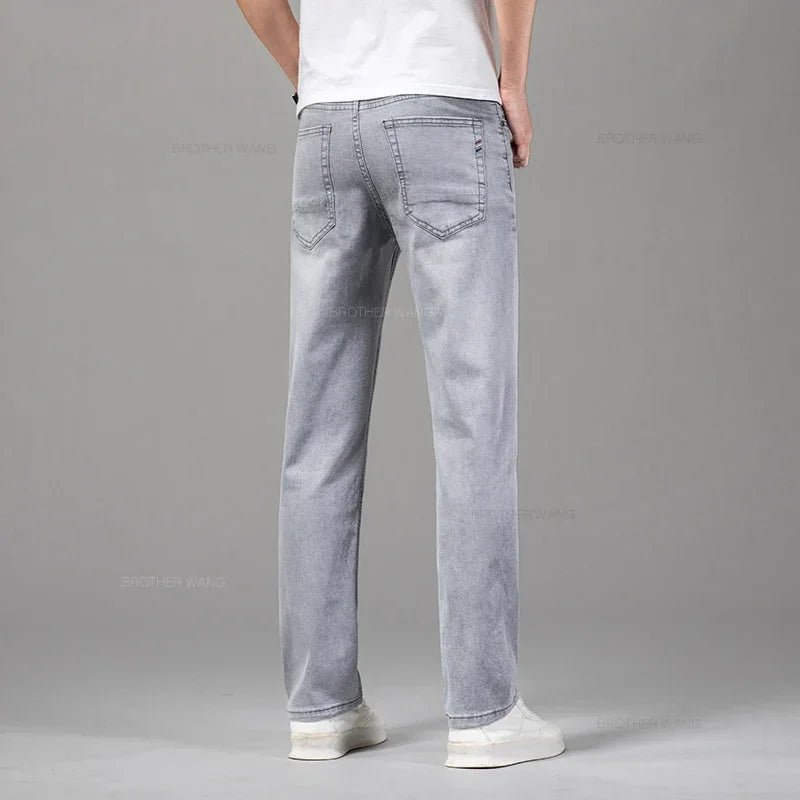 Heren slim fit denim spijkerbroek