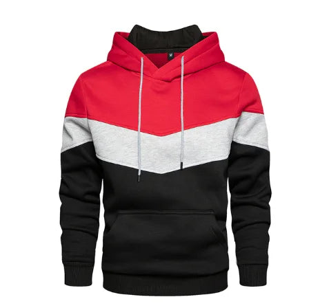 Heren stijlvolle driekleurige hoodie