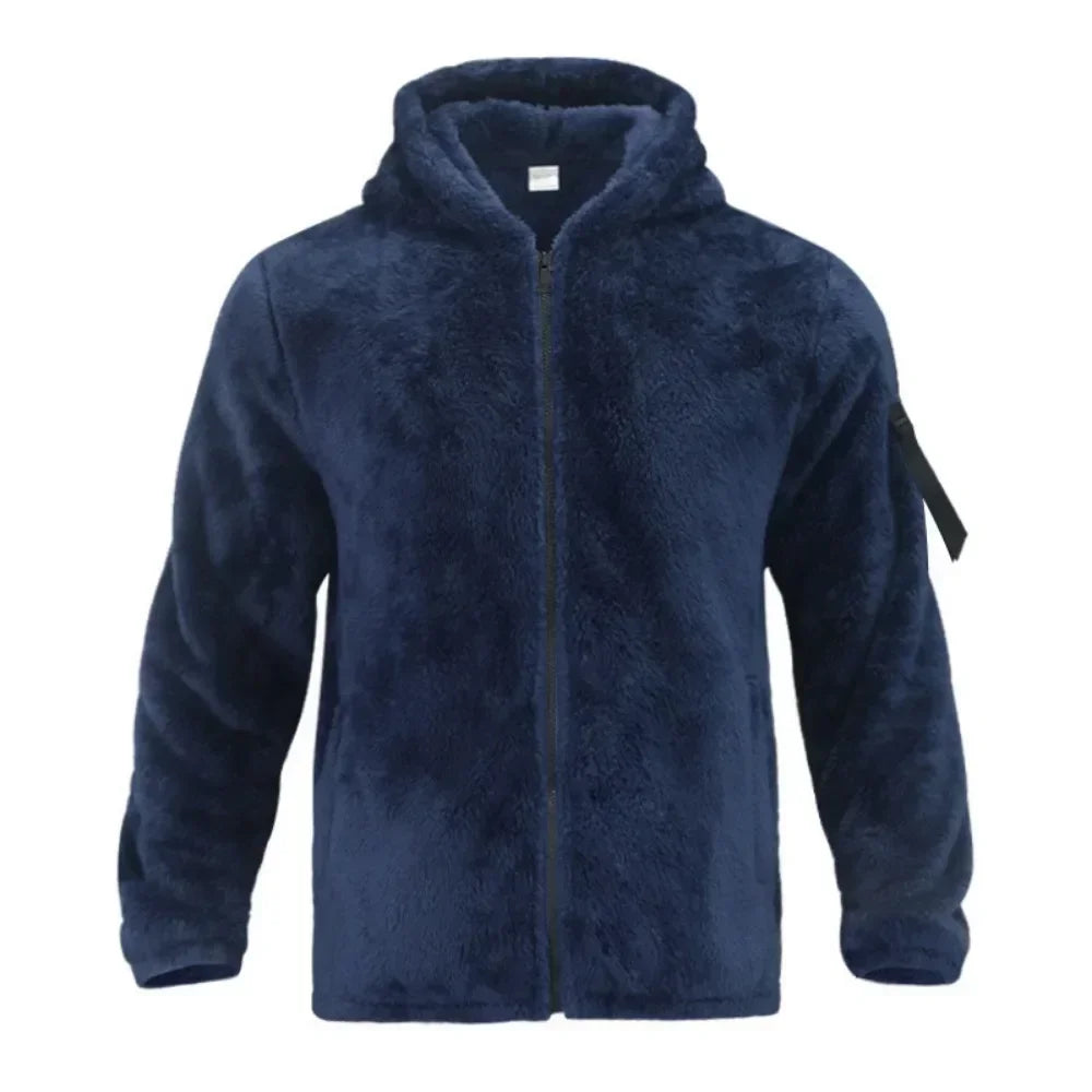 Heren warme fleece winterjas