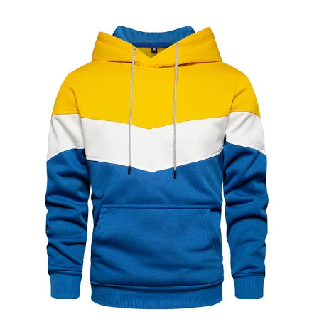 Heren stijlvolle driekleurige hoodie