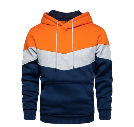 Heren stijlvolle driekleurige hoodie